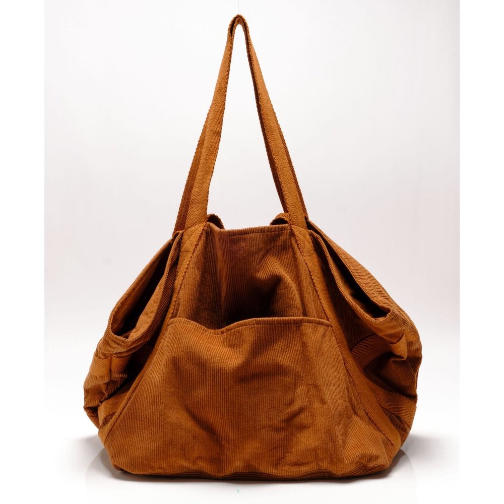 FREE PEOPLE Mega Cord Tote / Bronze - Picture 5 of 14